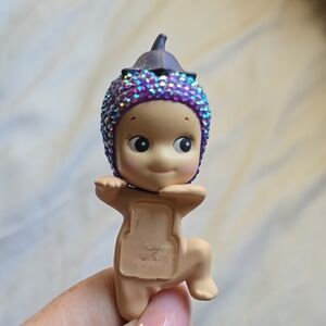 Sonny Angel Hippers Harvest Series Eggplant Bedazzled 100% Authentic